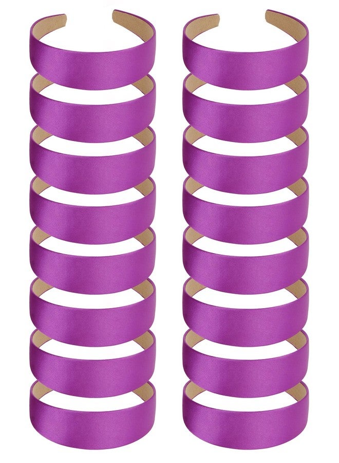 Ondder 16 Pack Purple Headband Satin Headband for Women Girls Hair Accessories for Girls Headbands for Women Non Slip DIY Craft Hair Accessories - Image 1